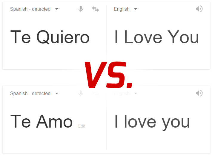 English To Spanish Valentines Day Te Quiero Te Amo 